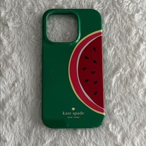 Kate Spade iPhone 14 Pro Green and Red Watermelon Design Case